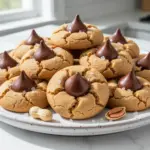 cake mix peanut butter blossom cookies - featured image