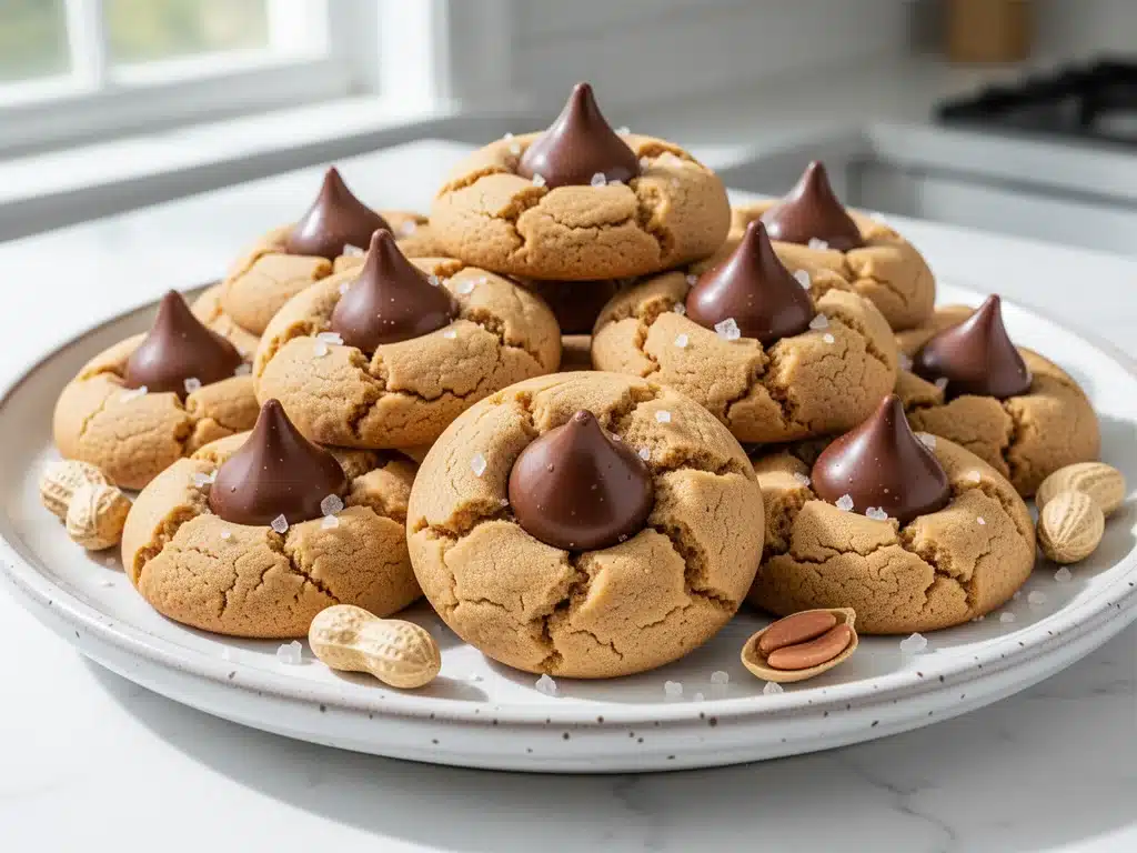 cake mix peanut butter blossom cookies - featured image