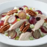 creamy chicken salad with grapes and pecans - featured image