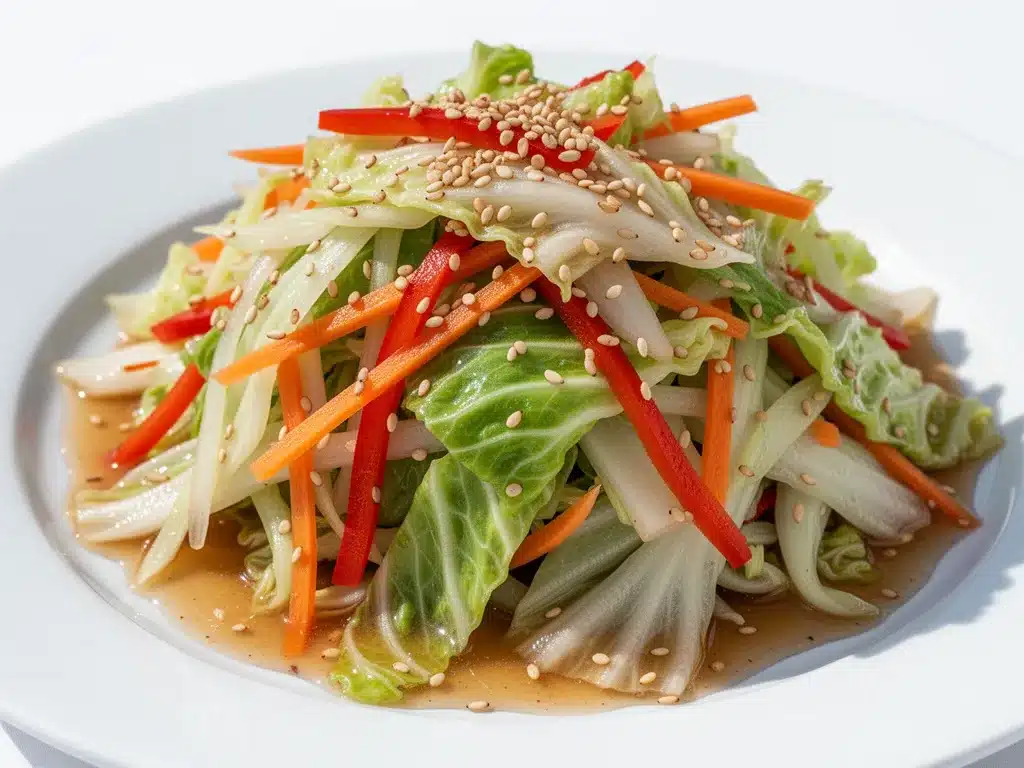 Crisp Cabbage Slaw Salad with Sesame Dressing: Easy 4 crisp cabbage slaw salad with sesame dressing preparation steps