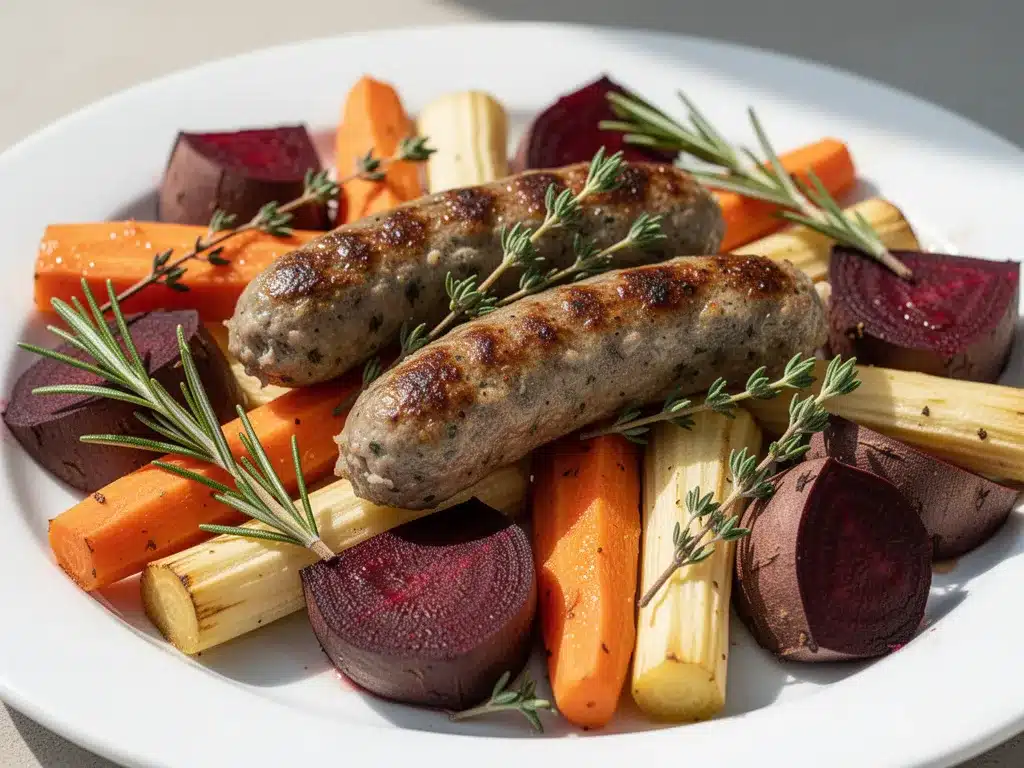 Fall Sheet Pan Sausage Dinner with Root Vegetables 4 fall sheet pan sausage dinner preparation steps