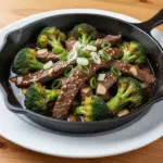 fast weeknight beef and broccoli skillet - featured image