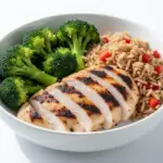 high protein chicken meal prep bowls - featured image