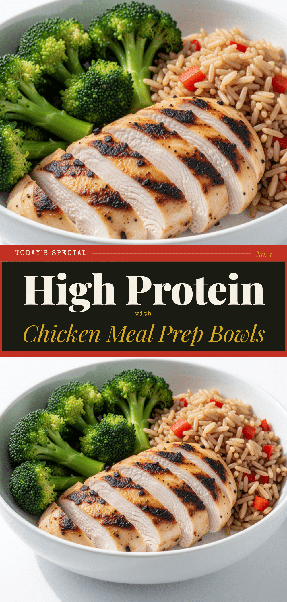High Protein Chicken Meal Prep Bowls: 3-Ingredient Healthy Dinner 5 high protein chicken meal prep bowls recipe