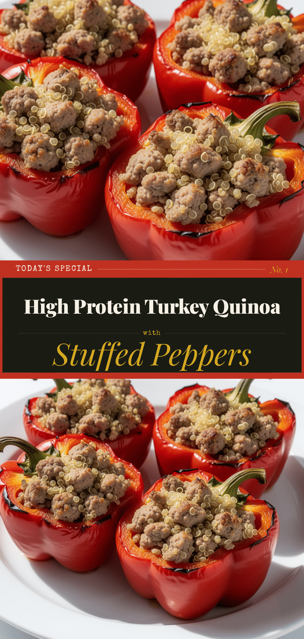 High Protein Turkey and Quinoa Stuffed Peppers: Easy Weeknight Meal 5 High Protein Turkey and Quinoa Stuffed Peppers recipe