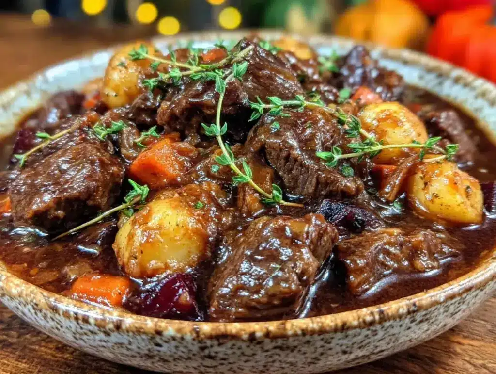beef stew with red wine - featured image
