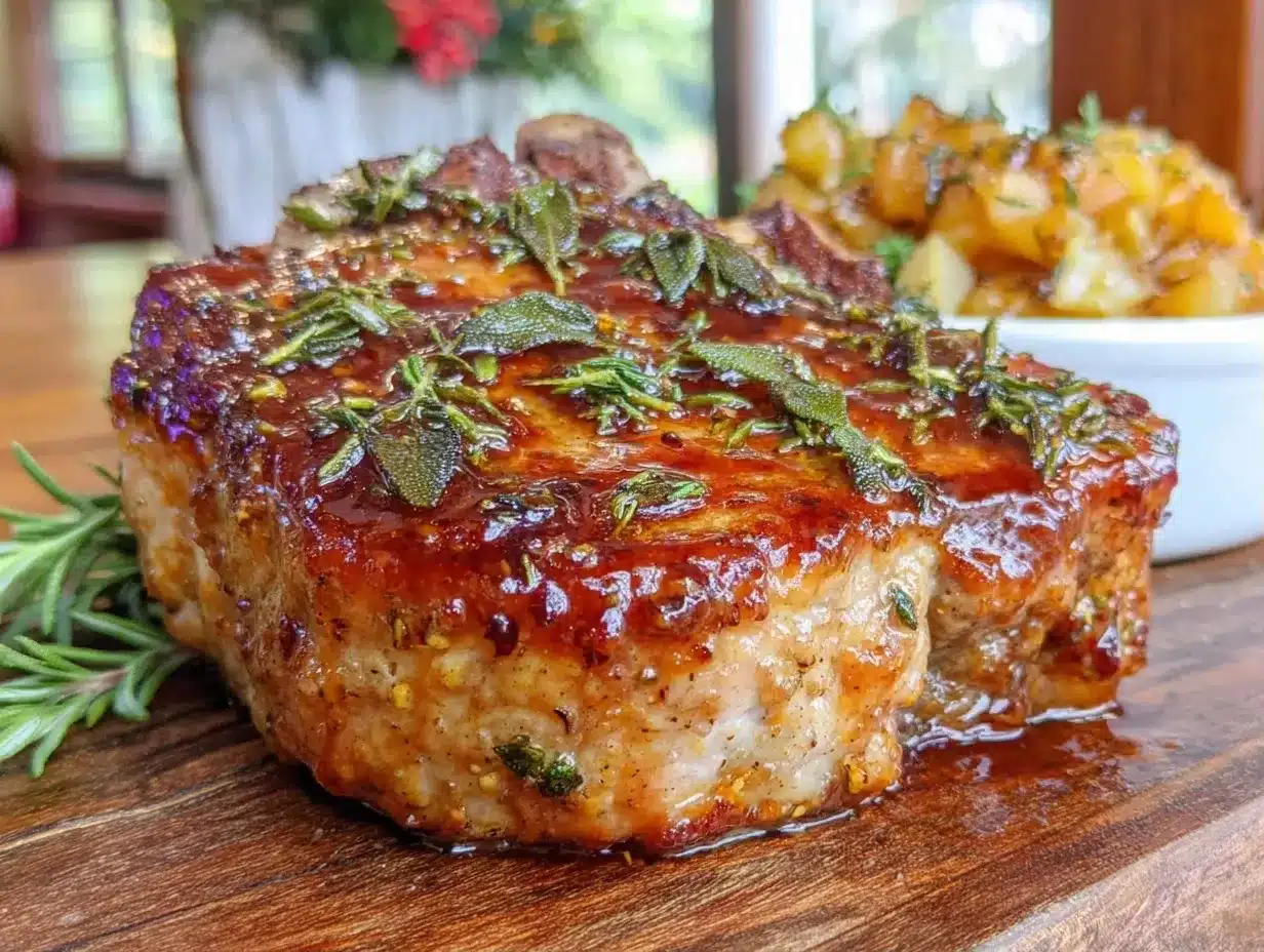 Brown Butter Sage Pork Chops with Apples: 3-Ingredient Dinner 4 Brown Butter Sage Pork Chops preparation steps