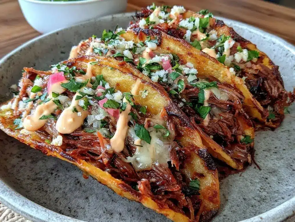 Home 8 crockpot beef barbacoa tacos meal prep - featured image
