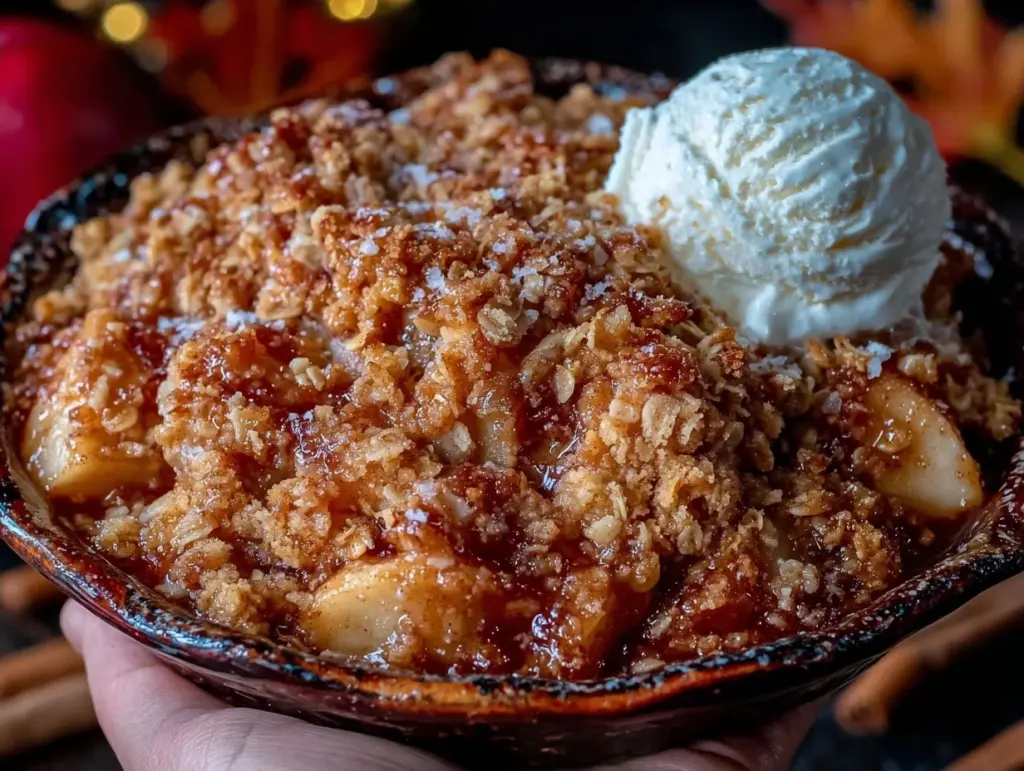 easy fall cinnamon apple crisp - featured image