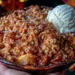 easy fall cinnamon apple crisp - featured image