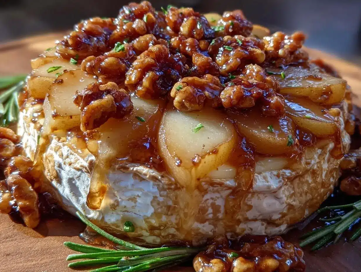 Small-Batch Baked Brie with Pears & Walnuts: 1 Serving 4 Small-Batch Baked Brie with Pears and Walnuts preparation steps